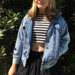 Vintage 80s \Acid Wash/ Jean Coat
